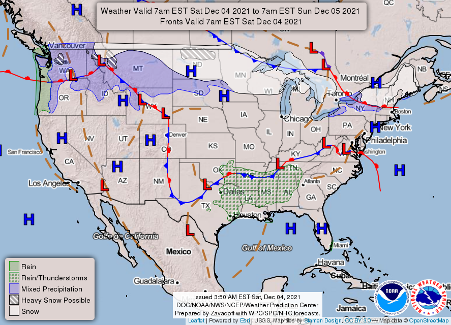 National Forecast map