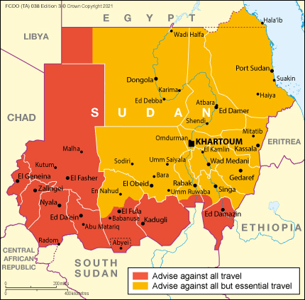 SUDAN - UK FCDO map