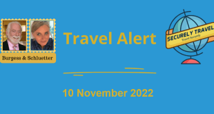 Securely Travel - Travel Alert for 10 November 2022
