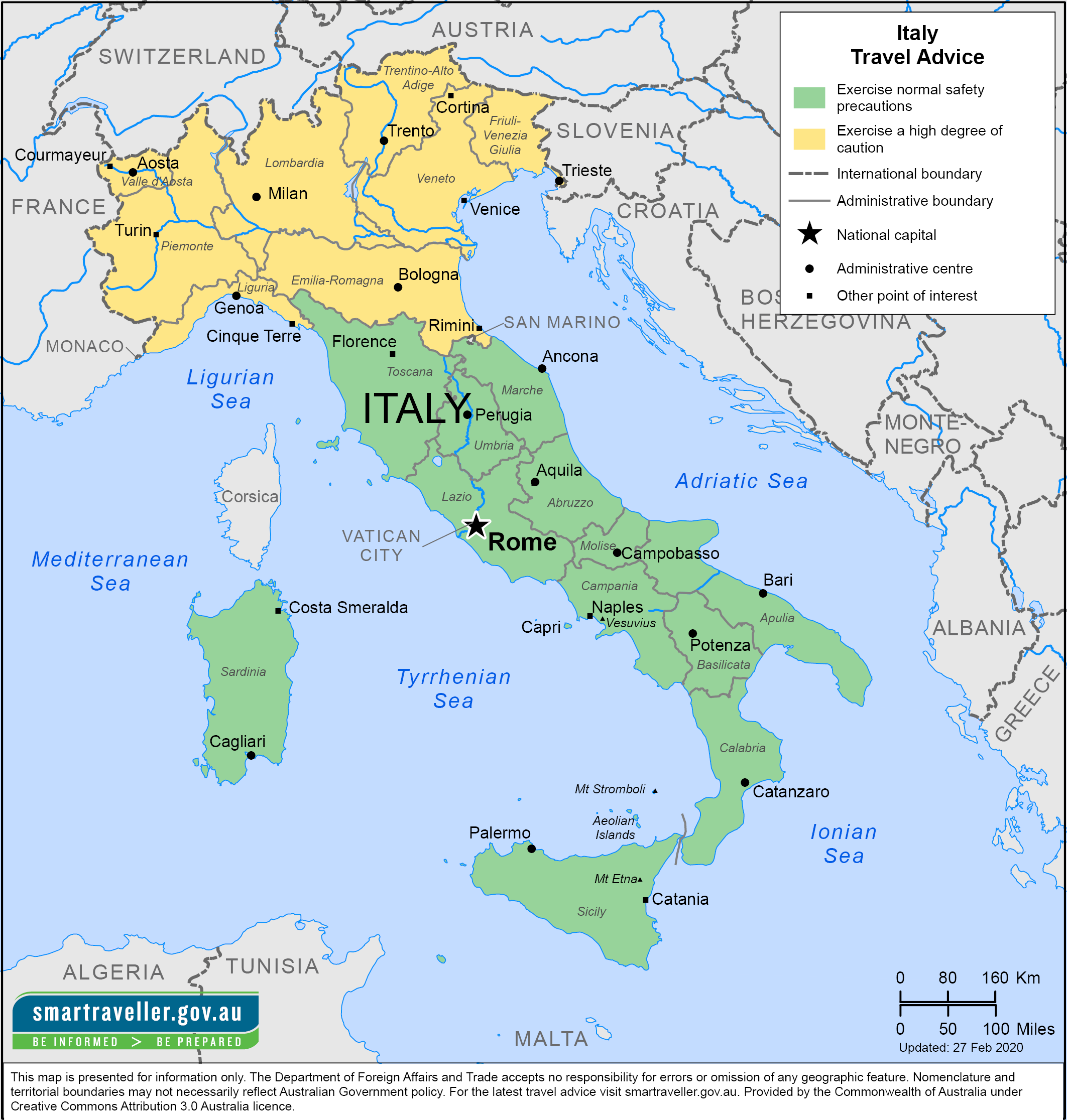 map of Italy