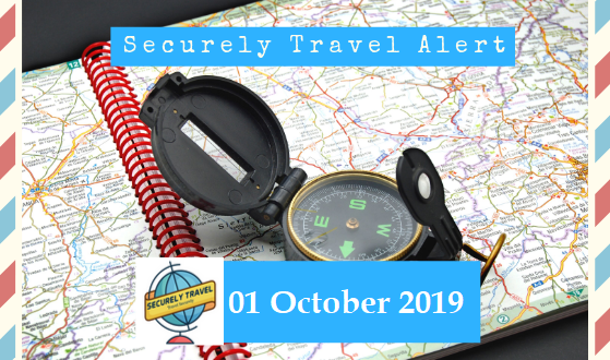 Securely Travel Alert for 01 October 2019