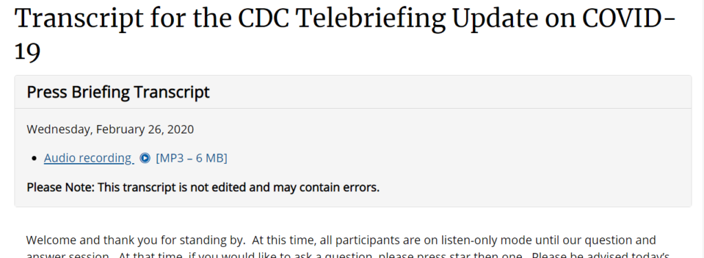 Securely Travel - CDC transcript